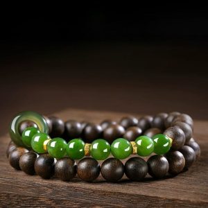 Agarwood Jade Bracelet Vietnam Oud Hetian Gemstone Beads
