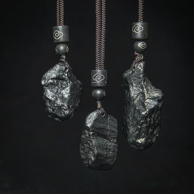 Natural Iron Silicide Meteorite Raw Stone Necklace - Cosmic Energy Pendant - Image 3