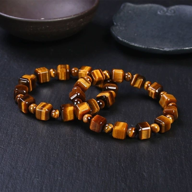 Natural Tiger Eye Stone Bracelet - Golden Healing Gemstone Beads - Image 3