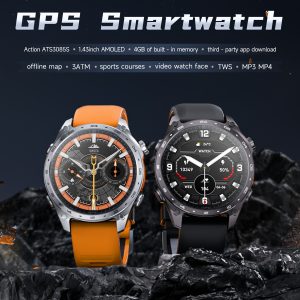 HD300Pro Rugged Outdoor GPS Smartwatch with 4GB Memory and AMOLED Screen