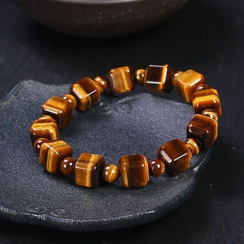 Natural Tiger Eye Stone Bracelet - Golden Healing Gemstone Beads - Image 2