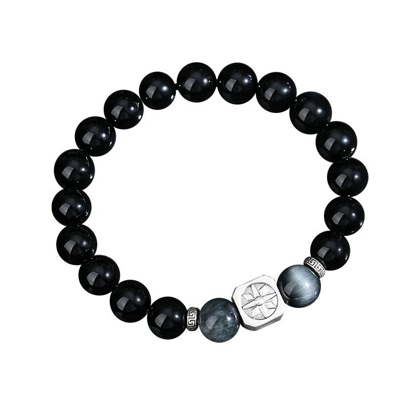 Hawk's Eye Bracelet - S925 Sterling Silver Starburst Gemstone Beads - Image 5