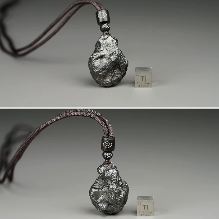 Natural Iron Silicide Meteorite Raw Stone Necklace - Cosmic Energy Pendant - Image 5