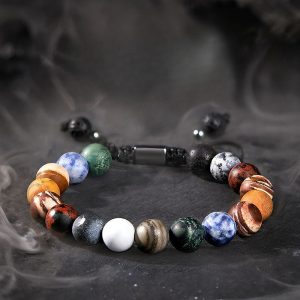 Cosmic Interstellar Natural Stone Bracelet Planetary Beads
