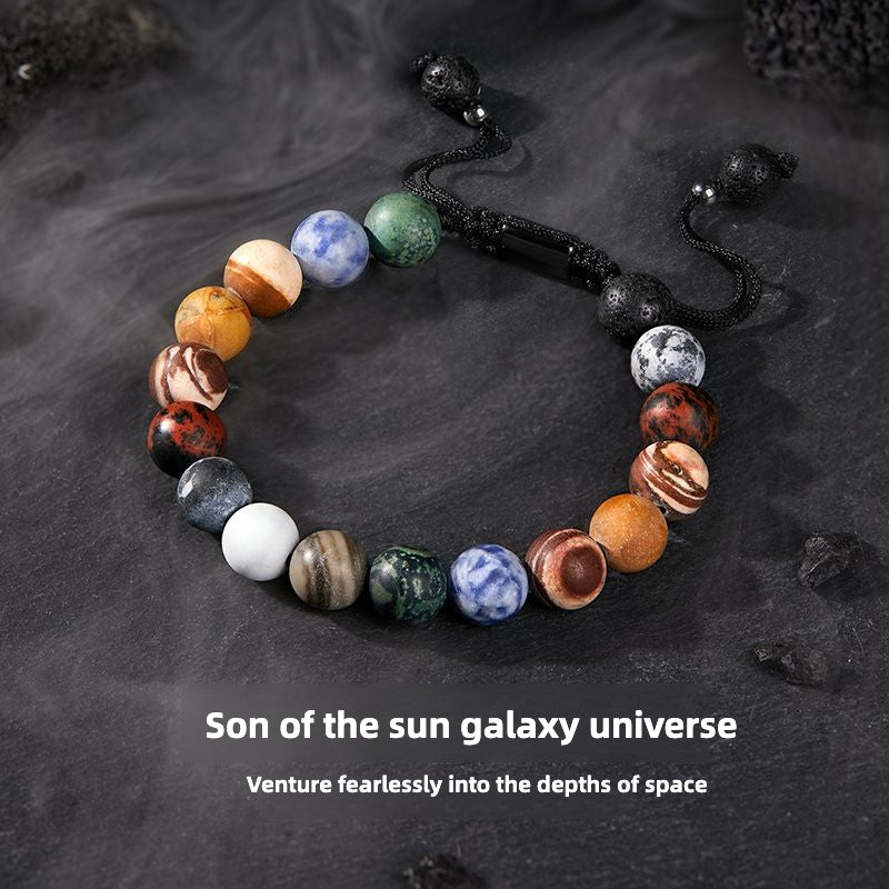 Cosmic Interstellar Natural Stone Bracelet - Universal Energy Beads - Image 3
