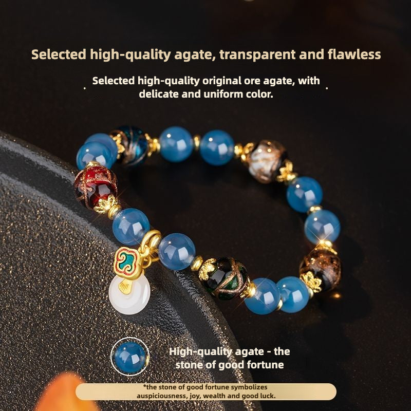 Colorful Agate Bracelet - Multi-Color Natural Gemstone Beads - Image 5