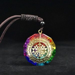 chakra orgonite necklace