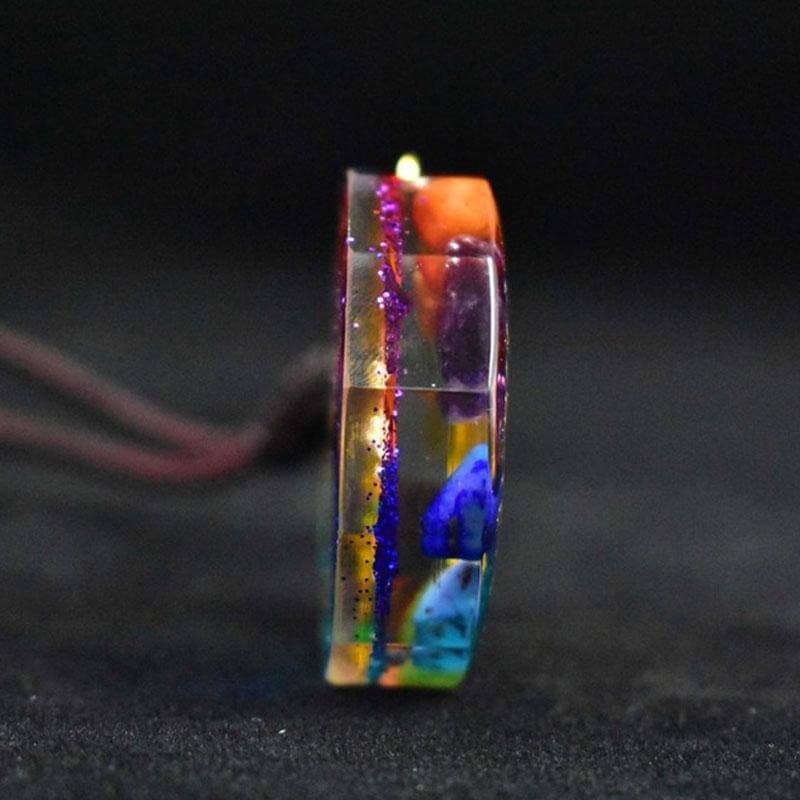 Chakra Orgonite Necklace - EMF Protection & 7 Chakra Healing Pendant - Image 2