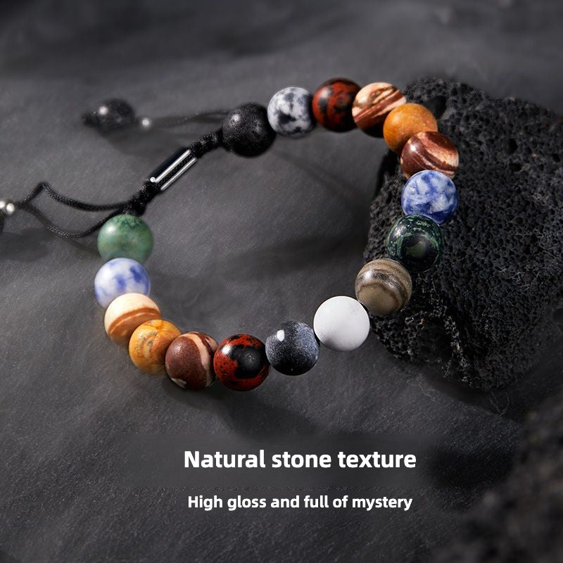 Cosmic Interstellar Natural Stone Bracelet - Universal Energy Beads - Image 4