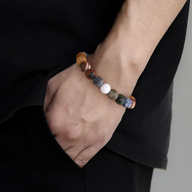 Cosmic Interstellar Natural Stone Bracelet - Universal Energy Beads - Image 2