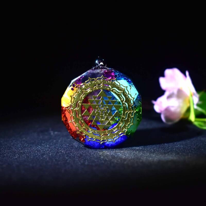 Chakra Orgonite Necklace - EMF Protection & 7 Chakra Healing Pendant - Image 9