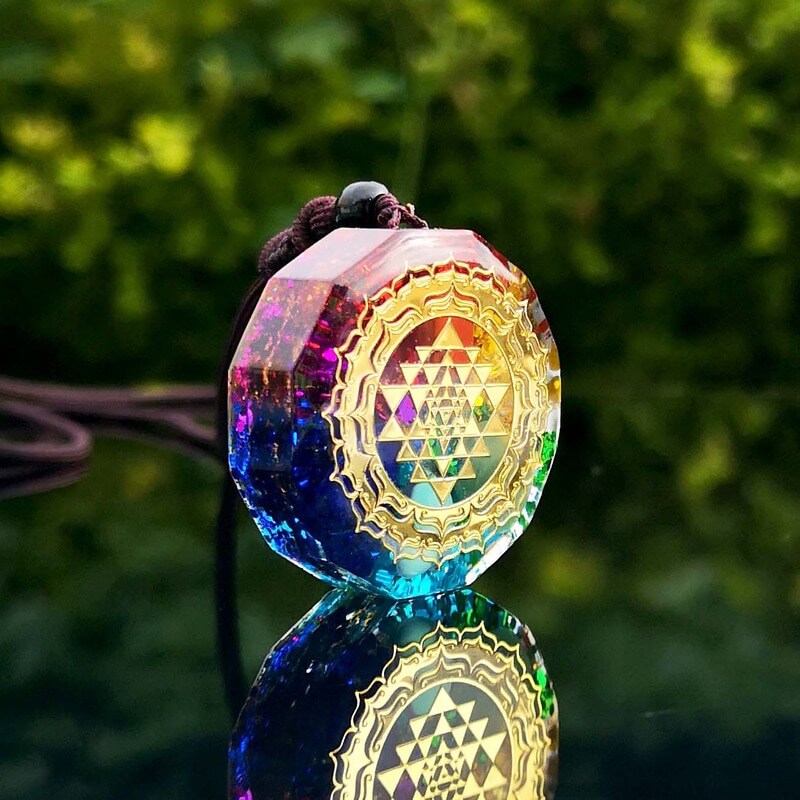 Chakra Orgonite Necklace - EMF Protection & 7 Chakra Healing Pendant - Image 10