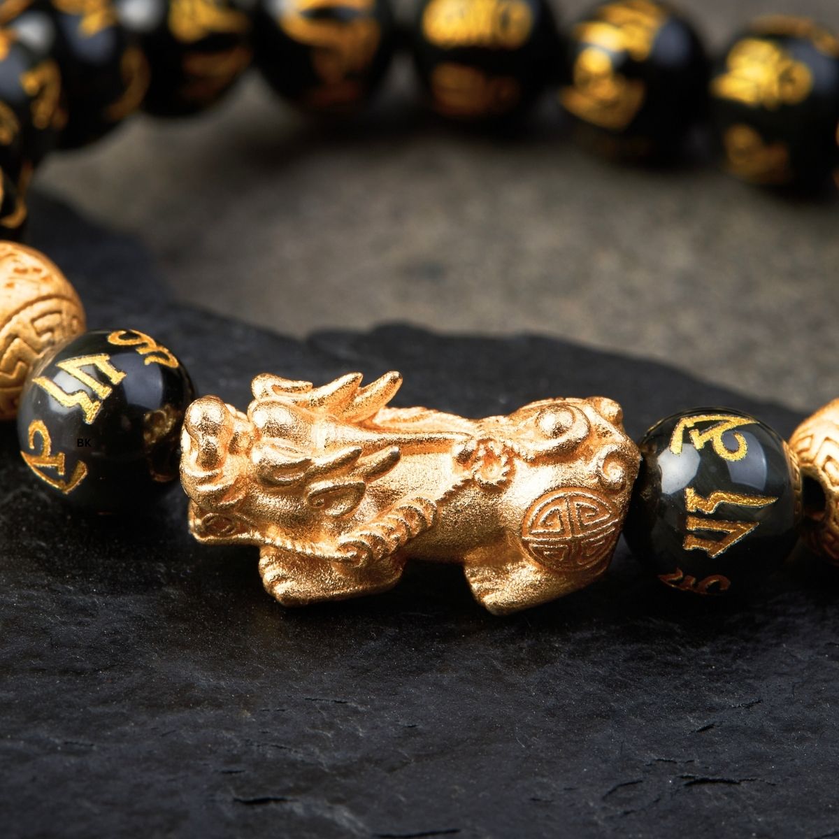 Pixiu Black Obsidian Bracelet - Feng Shui Wealth & Protection Beads - Image 5