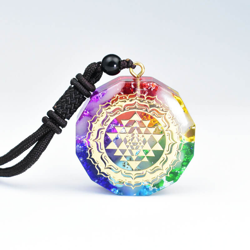 Chakra Orgonite Necklace - EMF Protection & 7 Chakra Healing Pendant - Image 11