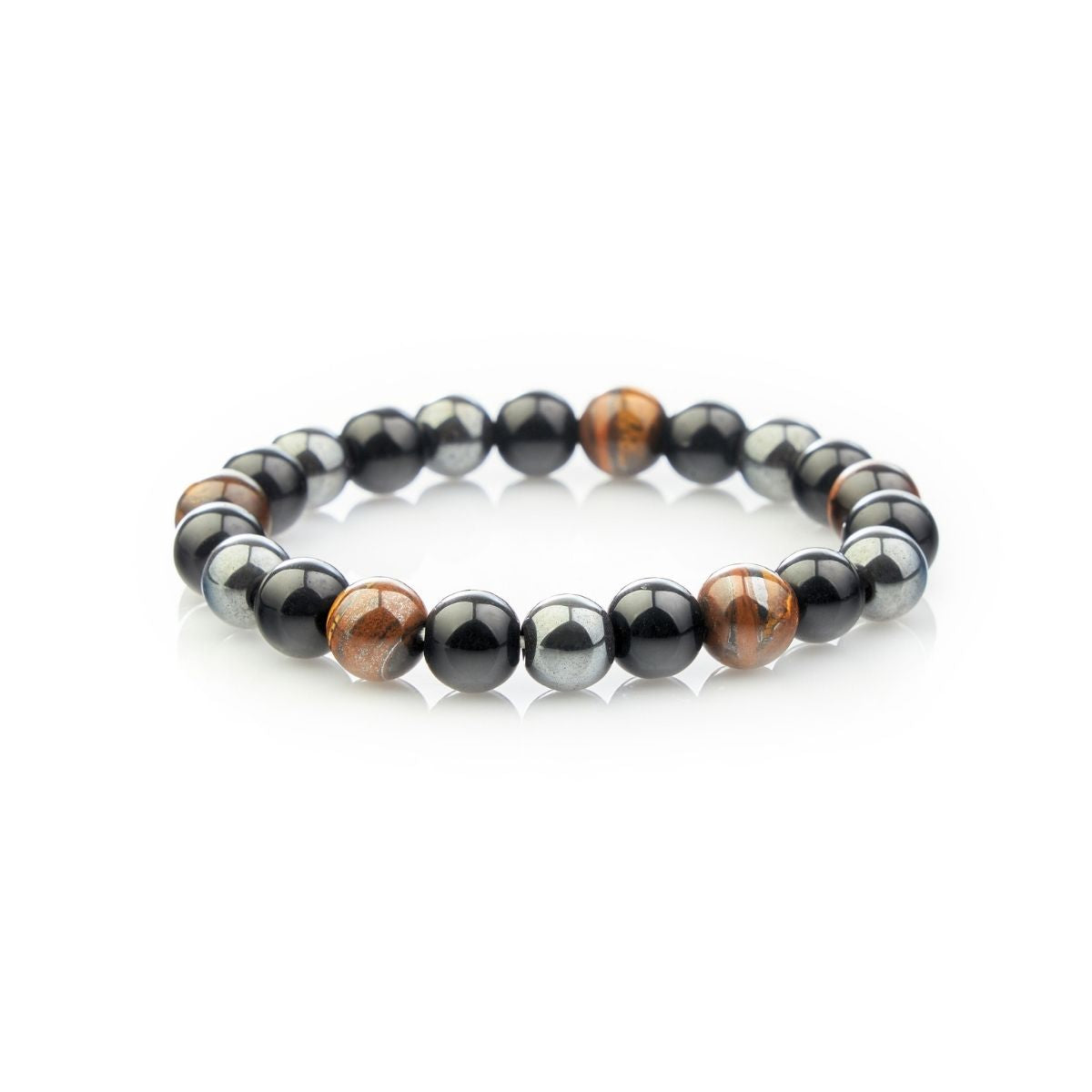 Triple Protection Bracelet - Tiger's Eye, Obsidian & Hematite Beads - Image 11