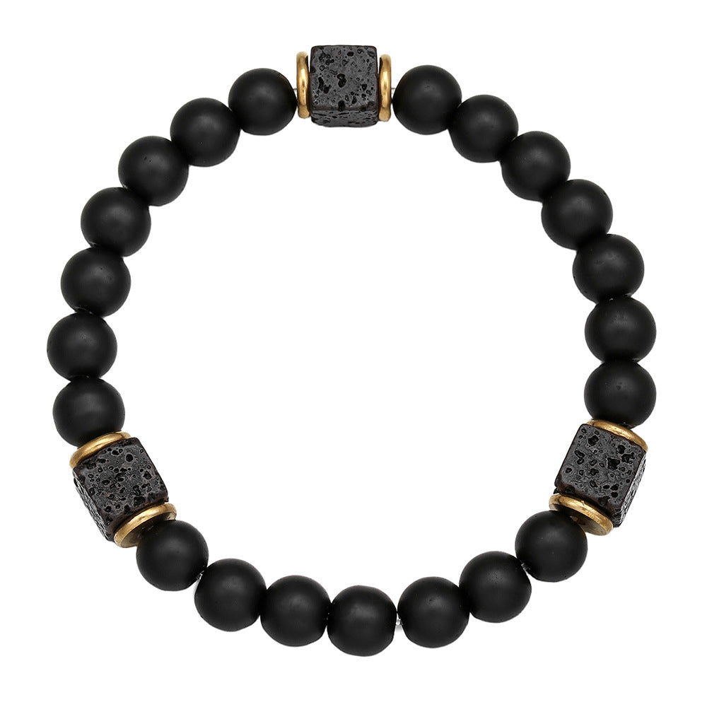 Volcanic Stone Bracelet - Natural Lava Rock Essential Oil Beads - Image 7