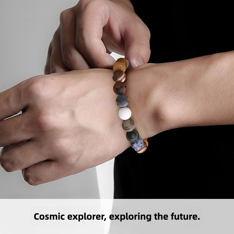 Cosmic Interstellar Natural Stone Bracelet - Universal Energy Beads - Image 6