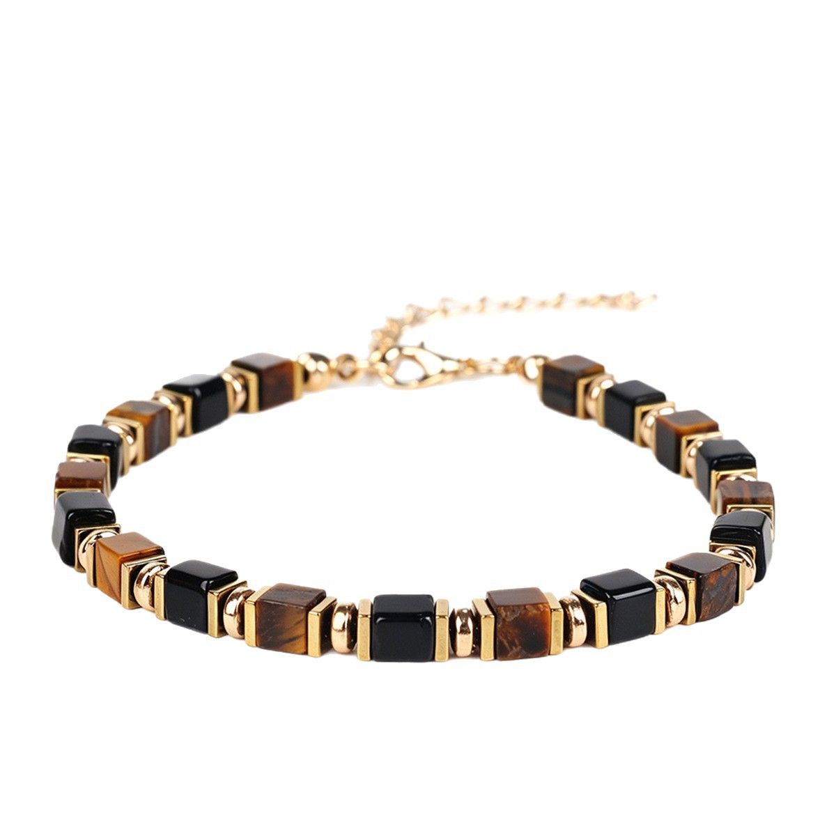 Tiger Eye Black Onyx Bracelet for wealth and protection